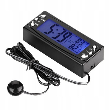 12V cyfrowy termometr samochodowy zegar