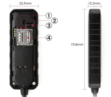 Мини GPS-локатор, автомобильный мотоцикл, передатчик 9-90 В, SIM SMS