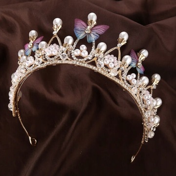 1x Tiara Korona Błyszcząca Opaska Do Włosów