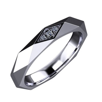 СЕРЕБРЯНОЕ ОБРУЧАЛЬНОЕ КОЛЬЦО СТАЛЬ 316L 17