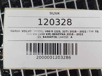 фото thumb №12, Двигун стійка 2.0 b volvo v60 ii v90 xc60 b4204t26 250