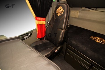 Чехлы на сиденья VOLVO FH4 ПОСЛЕ 2013 ГОДА 1 РЕМЕНЬ КОЖАНЫЕ
