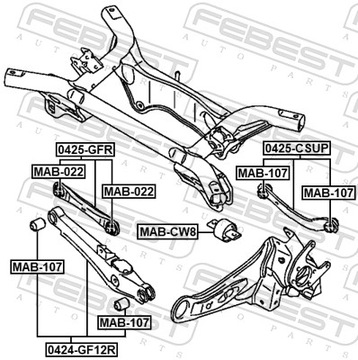 фото thumb №2, Рычаг передняя нижняя mazda 3 0424-gf12r febest