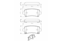 фото thumb №1, Bosch гальмівні колодки гальмівні задня buick lae chevrolet malibu opel insignia a