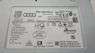 фото thumb №8, Блок керування навігація mmi mib3 audi q4 e-tron 89a035043j демонтаж