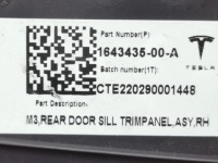 фото thumb №9, Tesla модель 3 2022 накладка пороговая задняя 164343500a
