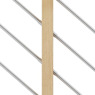 Balustrada barierka drewniana nierdzewna ND2 3m