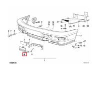 фото thumb №9, Bmw 5 e28 m бампер передний правое защита 51111934658 1934658
