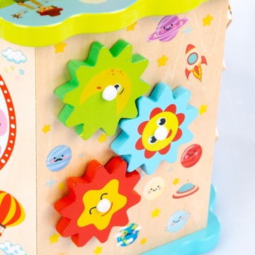 ДЕРЕВЯННЫЙ РАЗВИВАЮЩИЙ КУБ KINDERPLAY ДЛЯ ДЕТЕЙ СОРТЕР-ИГРА КИТАЙСКИЙ 8в1