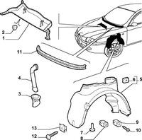 фото thumb №10, Подкрылок передние левая перед alfa romeo 147 46558851 46840163