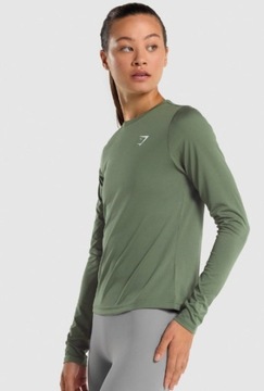 ФУТБОЛКА ЖЕНСКАЯ СПОРТИВНАЯ GYMSHARK, ЗЕЛЕНАЯ, S 1P3F