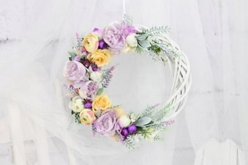 Весенний венок, украшение для дома ФИОЛЕТОВЫЙ