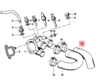 Bmw 6 e24 патрубок верхній радіатора 11531276647 1276647 2.8 бензин oem Зі Шроту, фото thumb