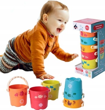 ИГРУШКИ ДЛЯ ВАННЫ ВАННЫ ВЕДРО КРУЖКИ БАШНЯ 12м+
