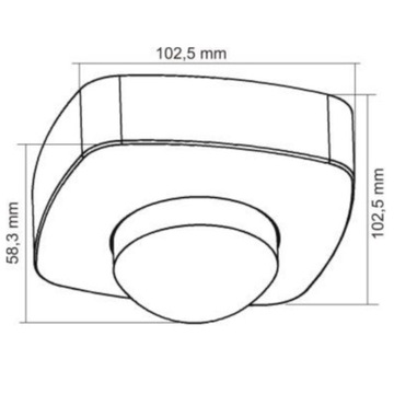Датчик движения зоны 360° для больших помещений