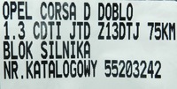 фото thumb №13, Блок двигуна fiat punto 500 doblo opel combo corsa c 1.3 cdti mjet 55203242