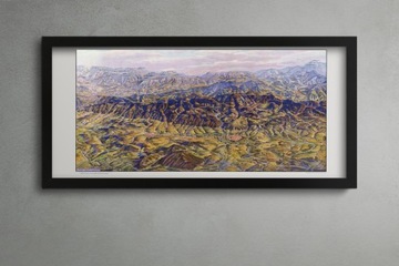 Карта польских лесов (охотничья карта) UNIKAT 50x40