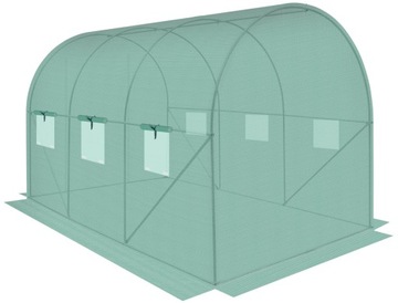 SZKLARNIA TUNEL FOLIOWY OGRODOWY ZIELONY 200X300X200CM 6m2