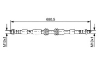 фото thumb №1, Bosch шланг тормозной elast. mercedes перед w166