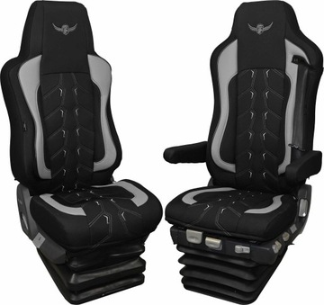 Pokrowce na fotele ROYAL Classic MAN TGX, TGA, TGS, TGM 1 pas SZARY