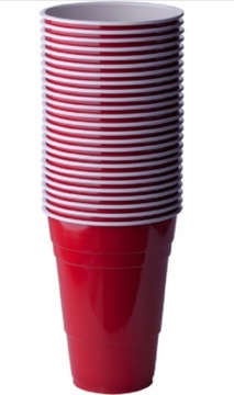 Красные пластиковые пивные стаканчики American Party Cups