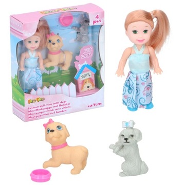 Кукла с собакой для девочек и детей, набор EDDY TOYS, 4 шт.