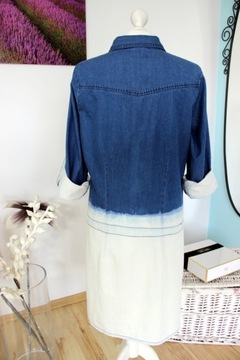 Anmol Długa tunika dwukolorowy jeans 40 42 44