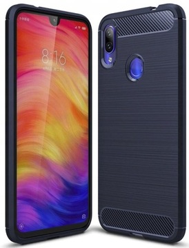 Углеродный случай вишнео для Xiaomi Redmi 7 +Glass