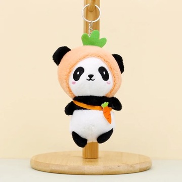 Pendant Keyrings Gift Plush Cute Panda Turn Into Strawberry Grape Carrot Ke