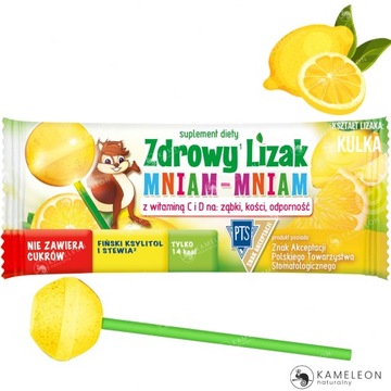 ZDROWY LIZAK KULKA CYTRYNOWY Witamina C 40szt.