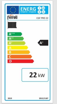 Kocioł, piec Ferroli stalowy zgazowujący drewno CGF PRO 22 kW