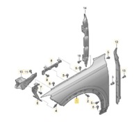 фото thumb №14, Крило ліве передній audi q6 e-tron 2025 85h821106 новий oem номер