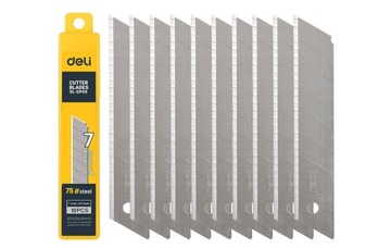 НАБОР ЗАПАСНЫХ ЛЕЗВИЙ ДЛЯ НОЖЕЙ 25 ММ DELI TOOLS, 10 ШТ.