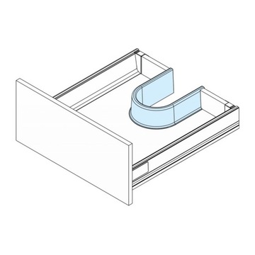 Крышка сифона для ящиков TB10 Systembox AMIX, MB GTV, Blum и других ящиков, серая