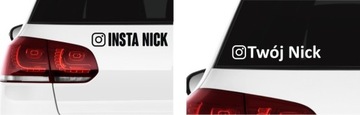 Naklejka na auto Nick Zamówienie Instagram Facebook YouTube TikTok *7cm