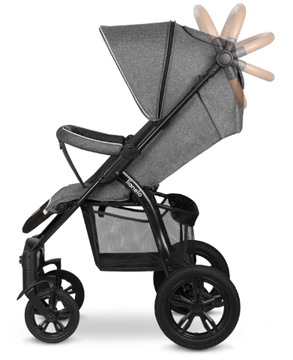 WÓZEK SPACEROWY LIONELO ANNET TOUR FOLIA UCHWYT STONE CARAMEL
