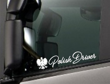 Naklejka na tira busa ciężarówkę POLISH DRIVER Orzełek *Kolory *44cm