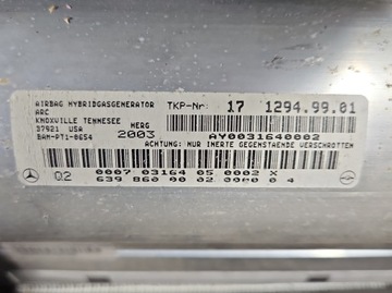 фото thumb №10, Панель роздавальна консоль подушка безпеки mercedes vito w639 eu