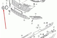 фото thumb №7, Vw passat cc емблема na решітка радіатора середній хром 3c8853601afxc 2010 оригінальний