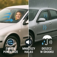 фото thumb №9, Вітровики захисні накладки скла heko skoda fabia ii 5d 2008-2015 універсал перед-зад 4штуки