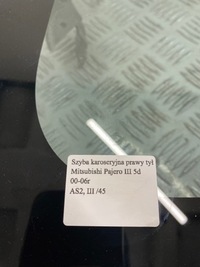 фото thumb №8, Стекло кузовная правая задняя задняя mitsubishi pajero 3 iii 5d 00-06r. as2