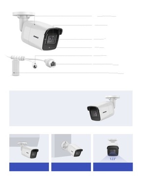 ANNKE 8CH 8MP POE Комплекты видеонаблюдения для видеонаблюдения 2 ТБ