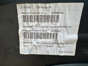 фото thumb №7, Бампер polestar 2 2020 белый идеальный оригинал перед