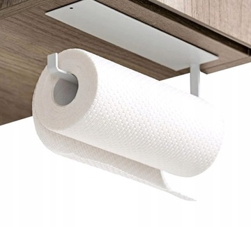 Uchwyt Wieszak na ręcznik papierowy kuchenny Loft Stal Nierdzewna Biały