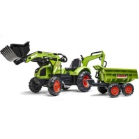 FALK CLAAS Трактор Зеленый Педальный Прицеп