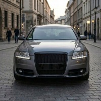 фото thumb №12, Audi a6 c6 2004-2008 решётка сота сота чёрный блеск rs решётка бампера