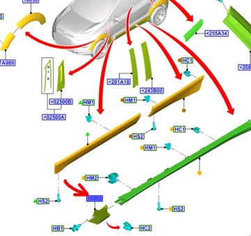 фото thumb №1, Планка накладка крила лівого ecosport mk2 2017- оригінальний номер