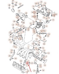 фото thumb №2, Audi a4 b7 впуск manifold соединитель element 06b133299c