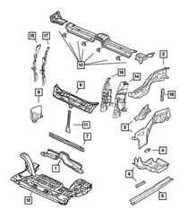 фото thumb №3, B рамка панель фары правый chrysler pt cruiser 2001-05