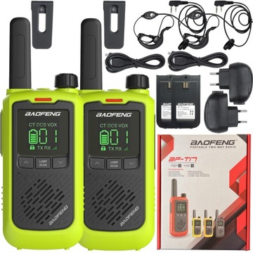 Baofeng BF-T17 EU Walkie Talkie Amopment Flack Toka Leame USB Langrame